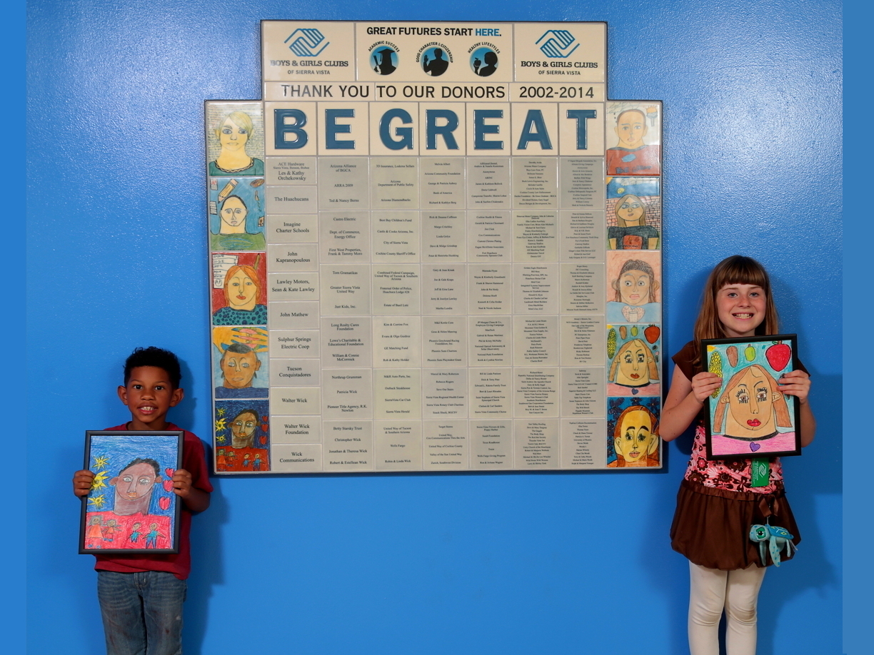 Boys & Girls Club donor wall